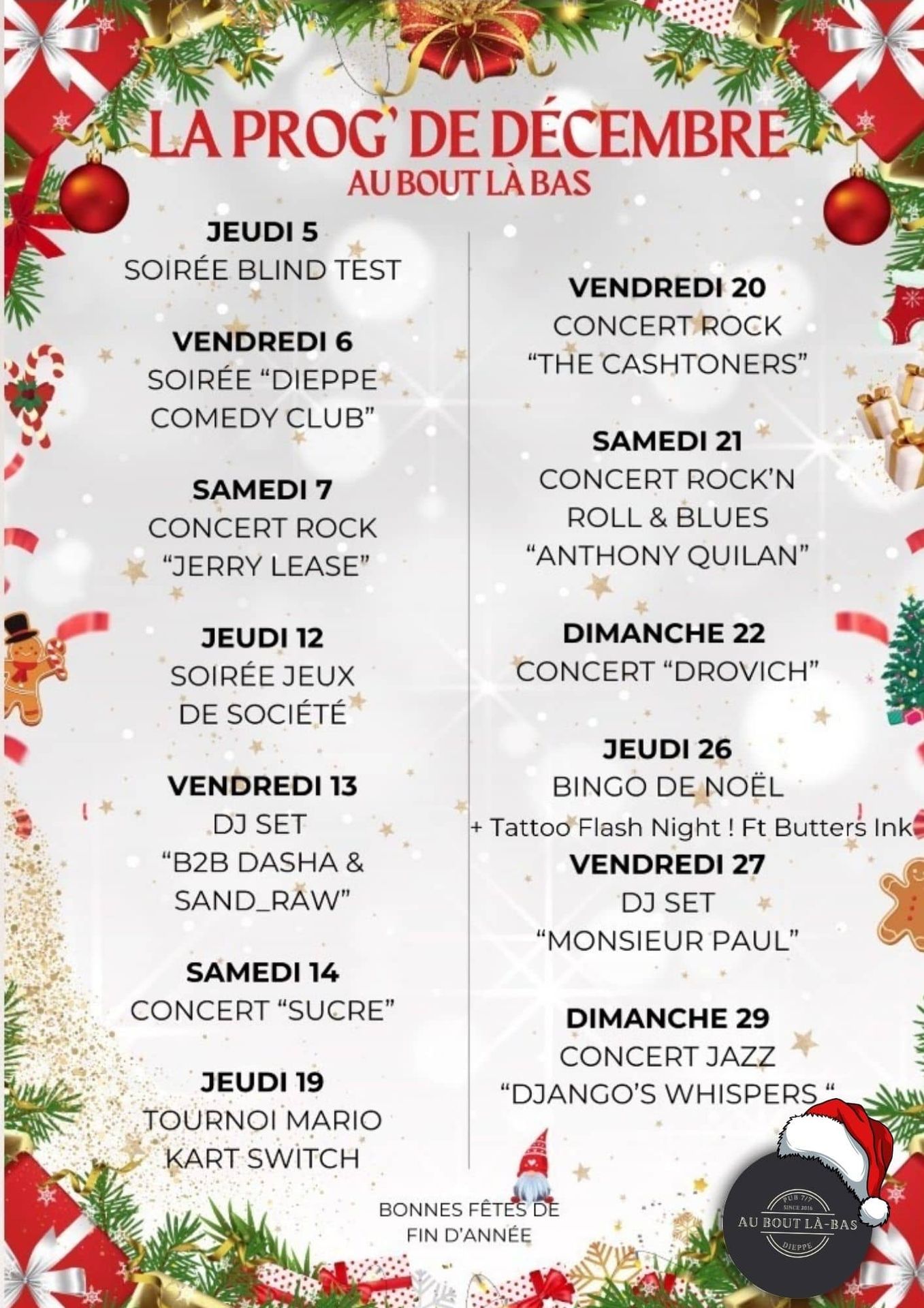 programmation du bout là bas Dieppe
