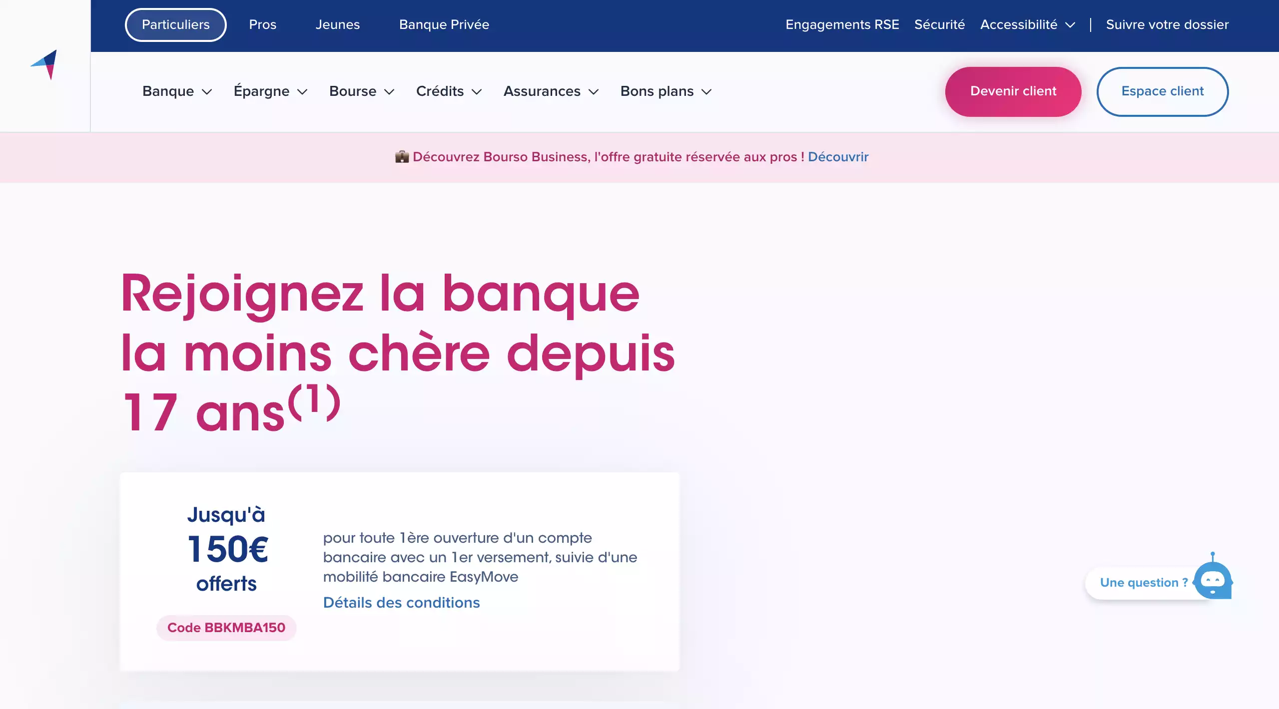 Image screenshot Boursorama Service client Boursorama